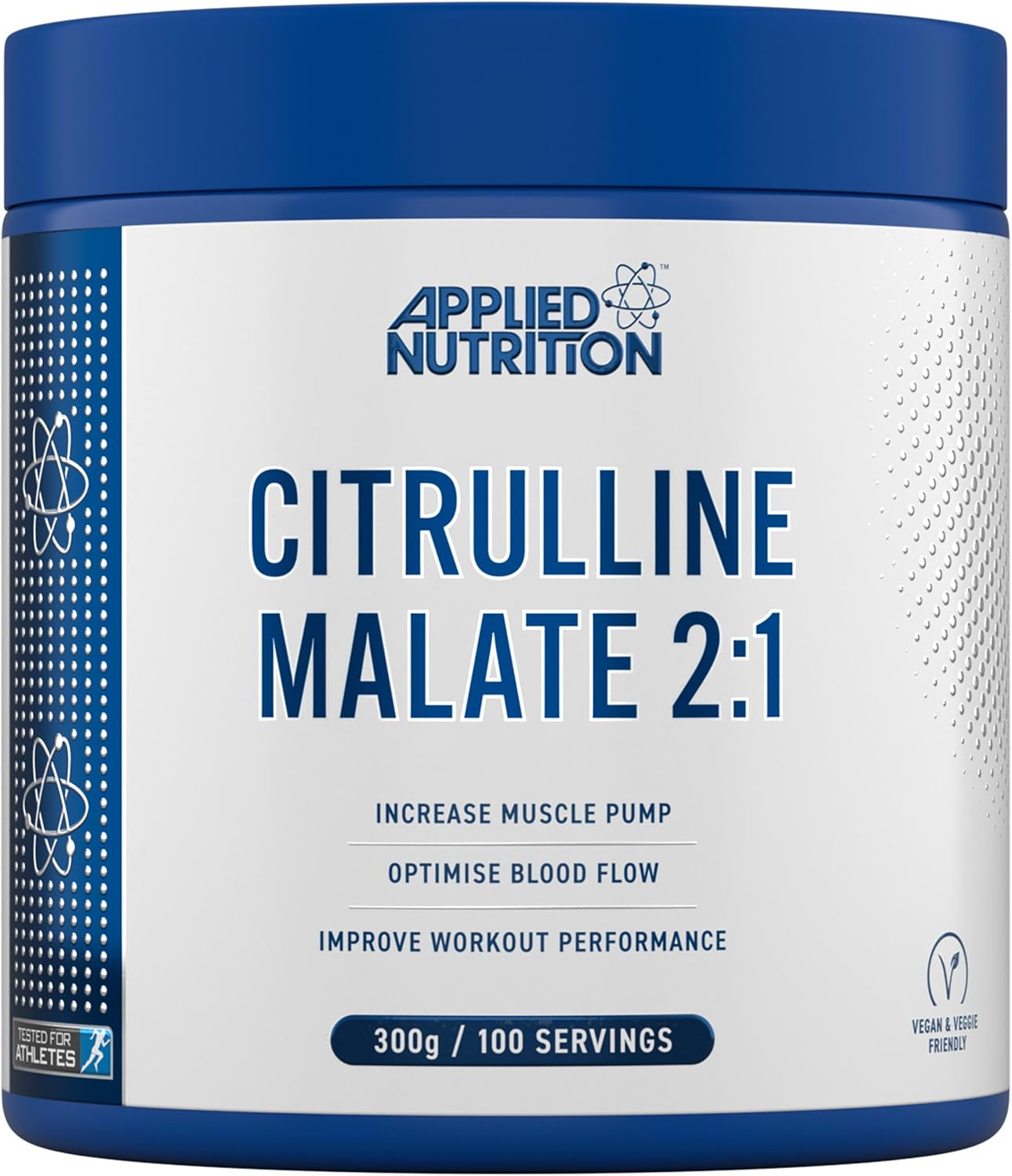 Applied Nutrition Citrulline Malate 2:1 3000mg Nitric Oxide Muscle Recovery 300 g