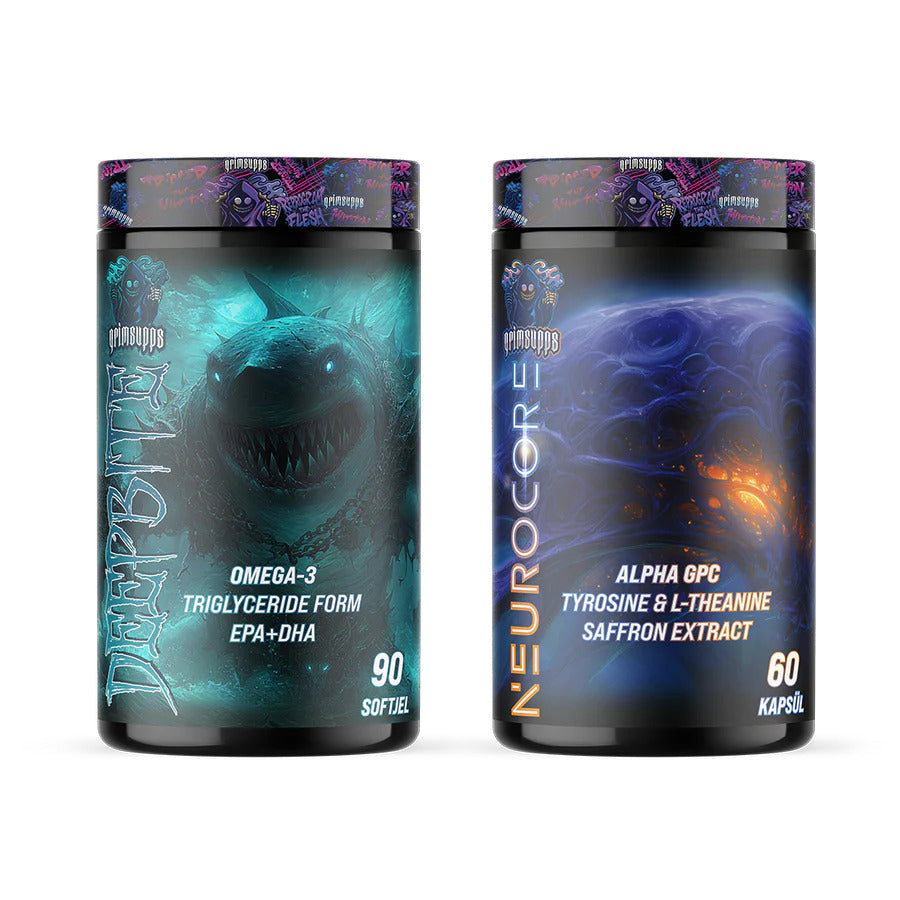 Grimsupps DEEPBITE OMEGA 3 + NEURO CORE ALPHA GPC THEANINE SAFFRON KİT
