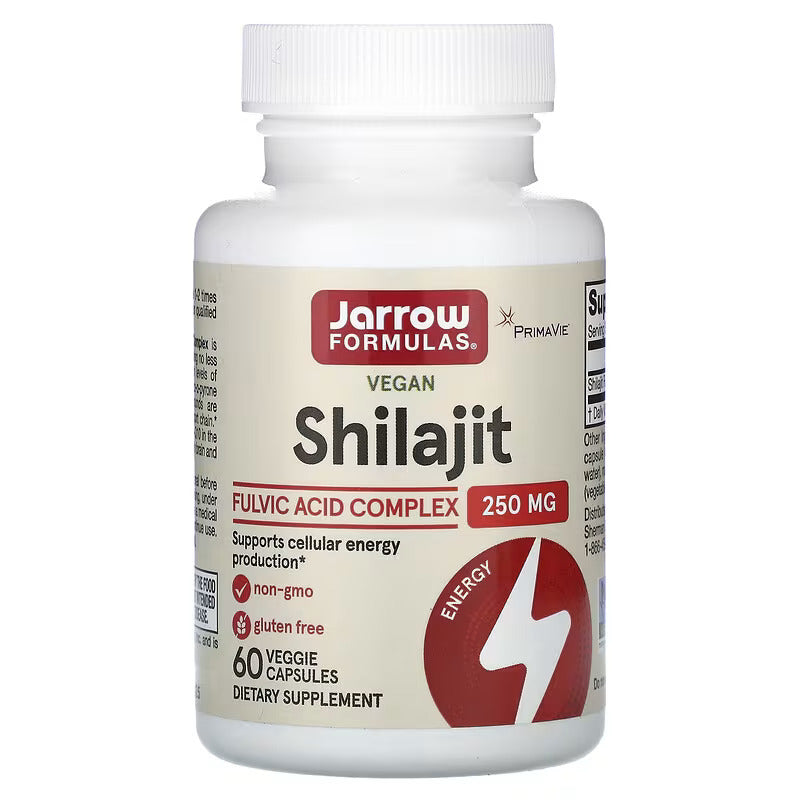 Jarrow Formulas Vegan Shilajit Fulvic Acid Antioxidants Complex, 250 mg 60 Veggie Capsules