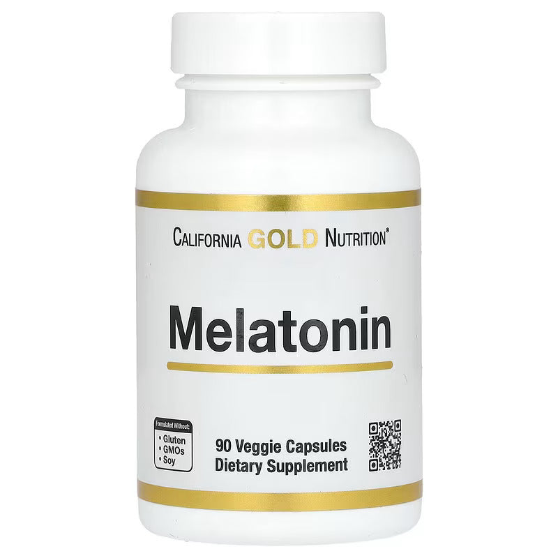 California Gold Nutrition Melatonin Sleep 3 mg 90 Veggie Capsules