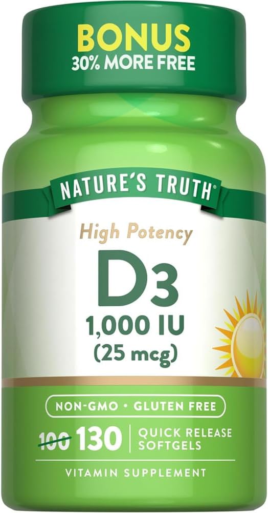 Nature's Truth Vitamin D3 1000 iu 130 Caps
