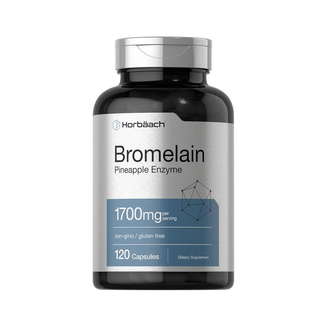 Horbäach Bromelain 1700 mg Supports Digestive Health Pineapple Enzyme 120 Caps
