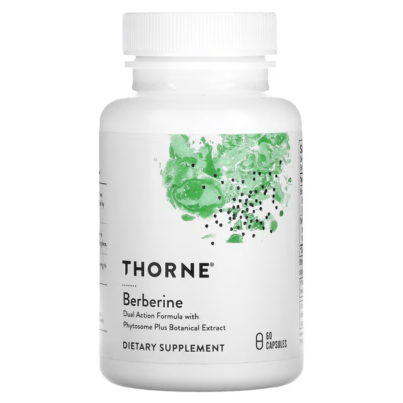 Thorne Berberine HCl Barberry extract Phytosome Phospholipid Plus 60 Caps