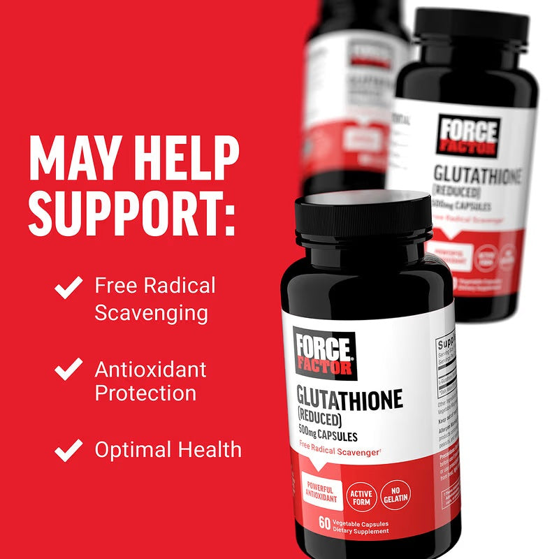 Force Factor Glutathione Reduced Antioxidants 500 mg 60 Vegetable Caps