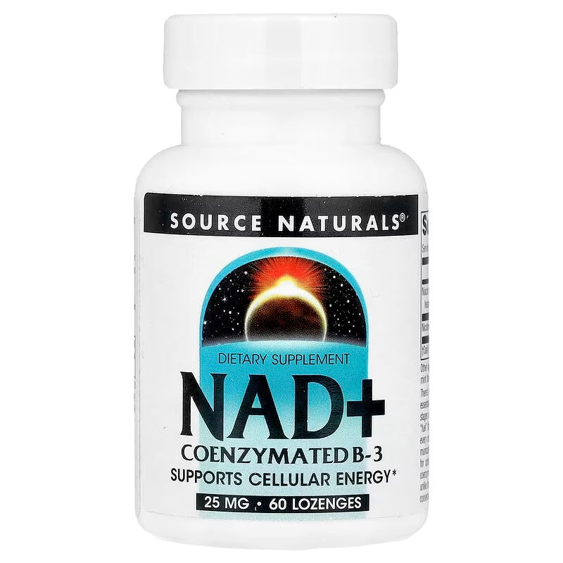 Source Naturals NAD+ Nicotinamide Adenine Coenzymated Niacin Vitamin B-3 ATP 60 Pastil