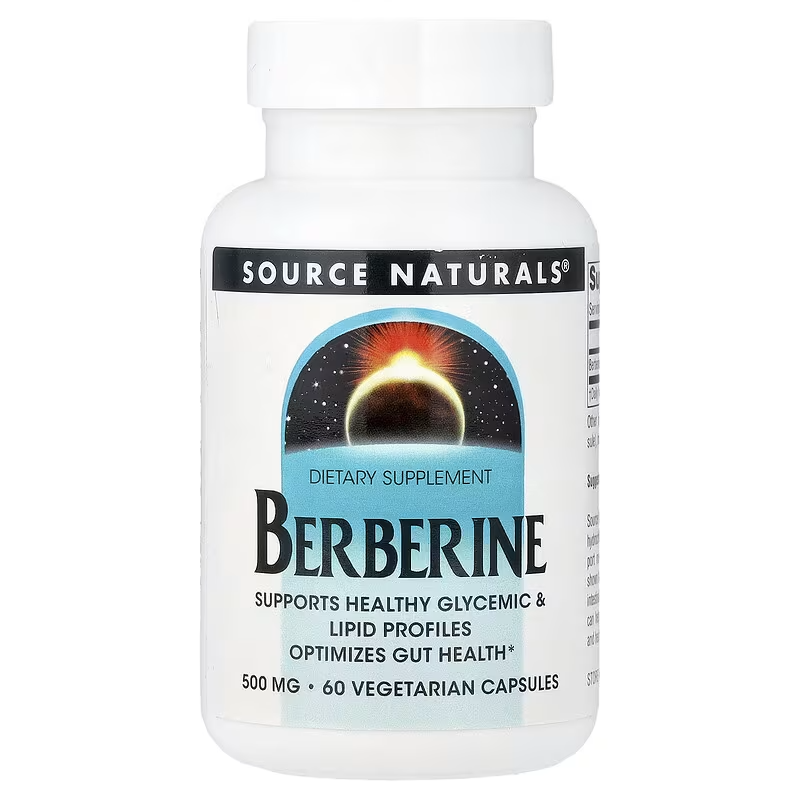 Source Naturals Berberine Optimizes Gut Health 500 mg 60 Vegetarian Caps