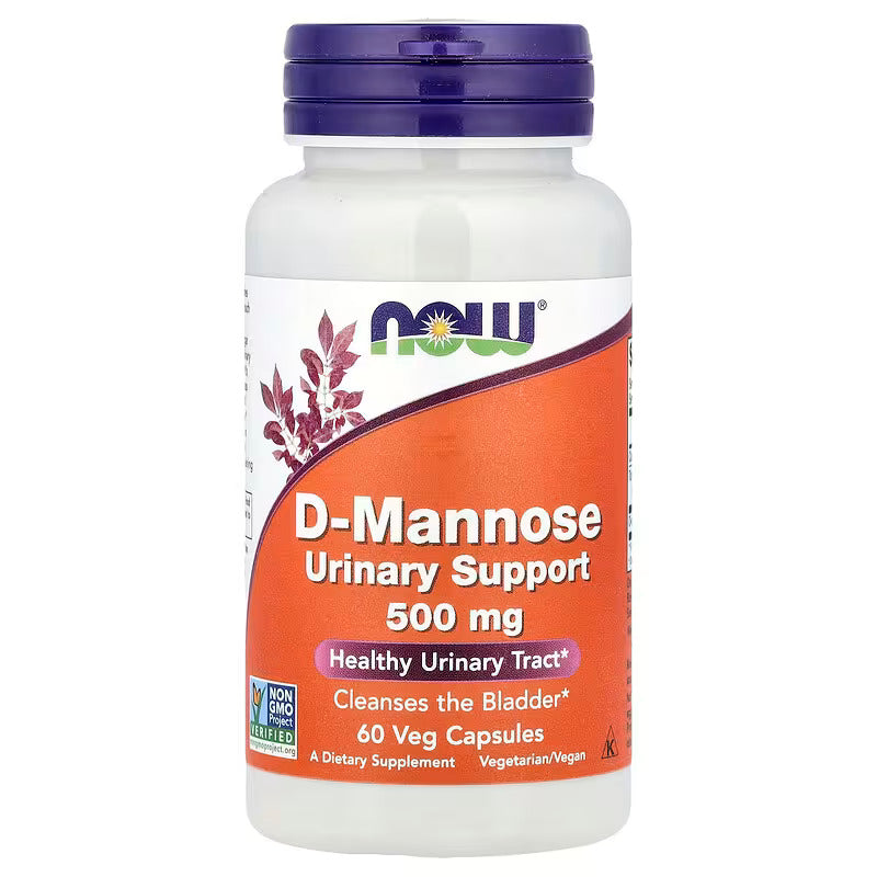 NOW Foods D-Mannose Healthy Urinary Tract 500 mg 60 Veg Caps