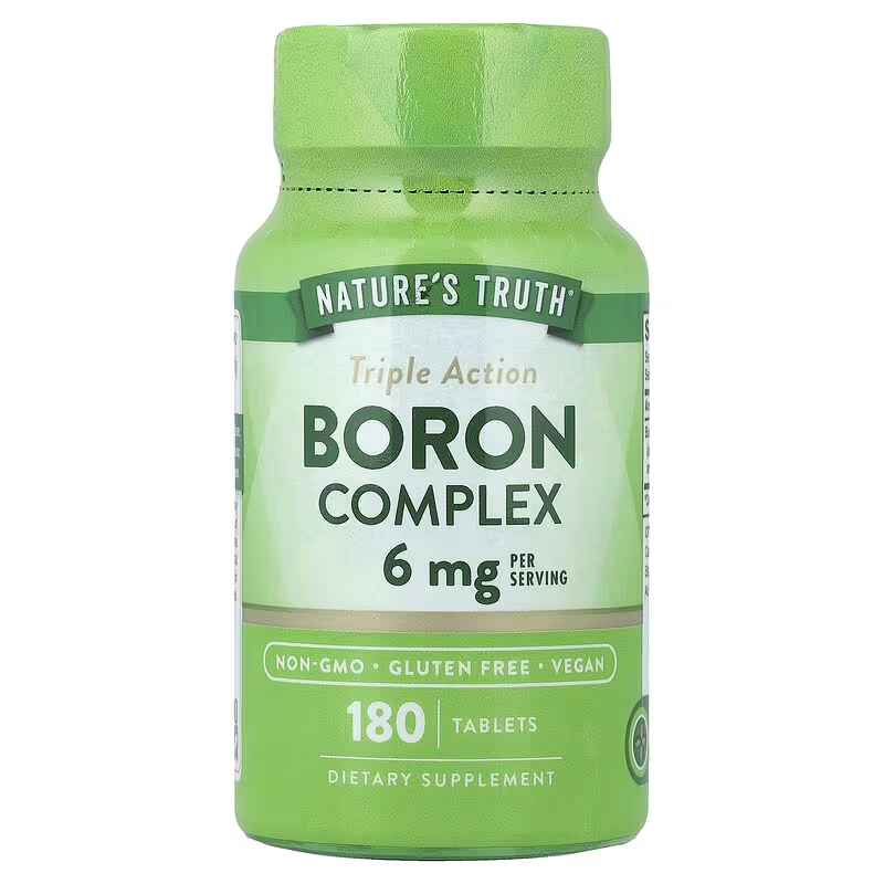 Nature's Truth Boron Citrate Boron Glycinate and Boron Aspartate Complex Triple Action  180 Tablet