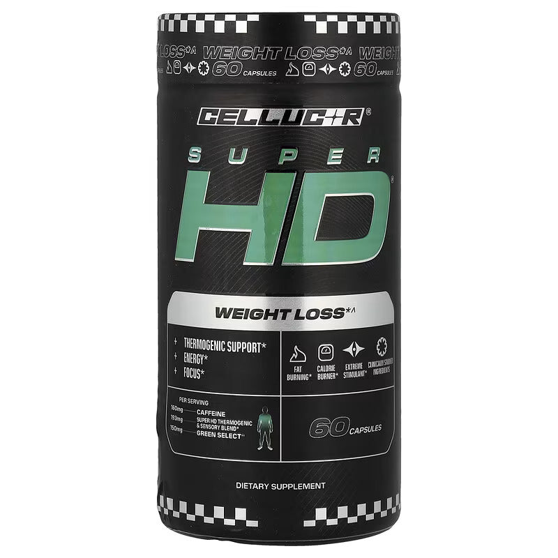 C4 Cellucor Super HD Fat Burner Thermogenic Support Tyrosine , Caffeine , Green Tea 60 Caps