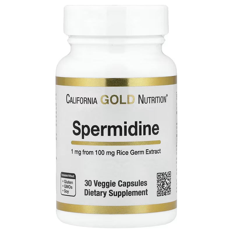 California Gold Nutrition Spermidine Rice Germ Extract Antioxidants 1 mg 30 Veggie Caps