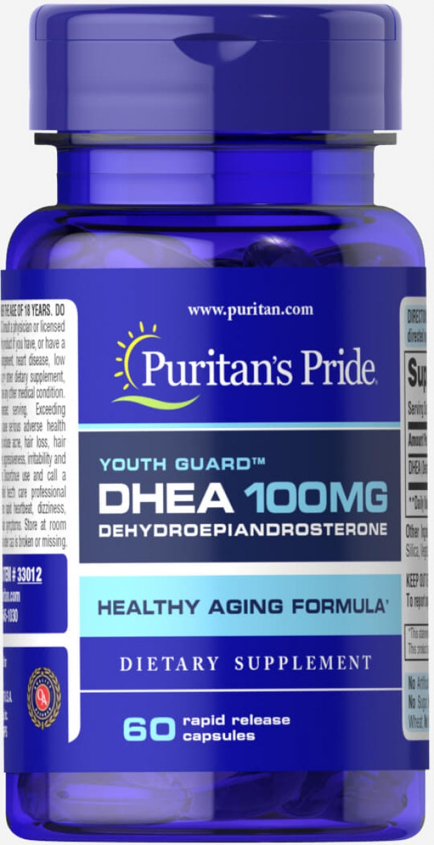 Puritan's Pride DHEA 100mg for Healthy Aging 60 Caps