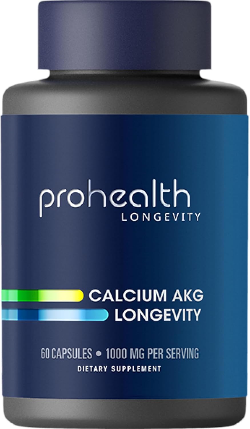 ProHealt Calcium AKG Alpha Ketoglutarate Healthy Aging Bone, Joint & Cartilage 1000 mg 60 Caps