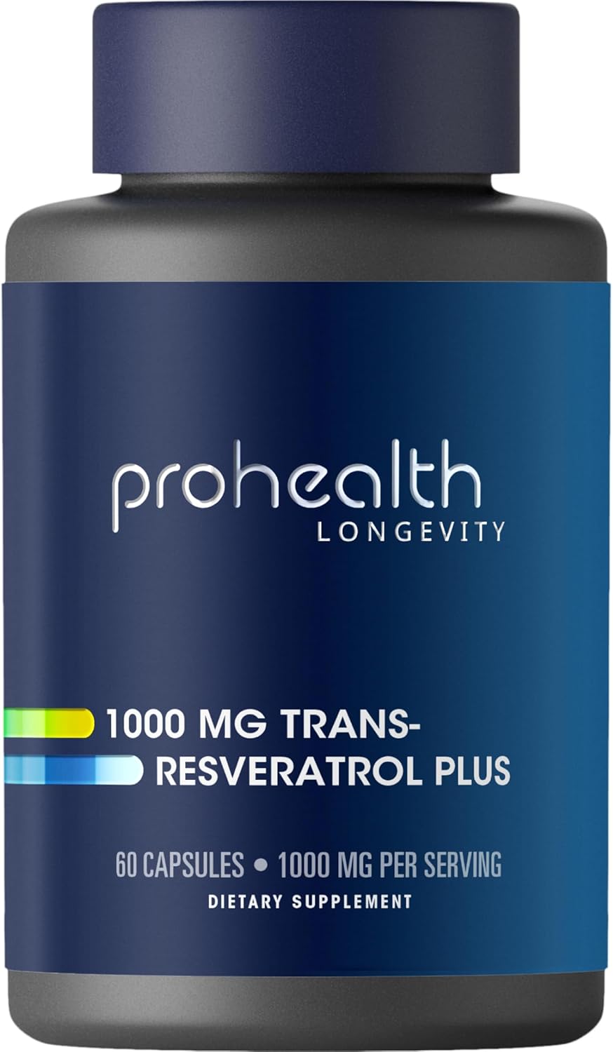 ProHealth Pure Trans Resveratrol Plus Quercetin Red Wine & Green Tea Extract Healthy Aging 1000mg 60 Caps