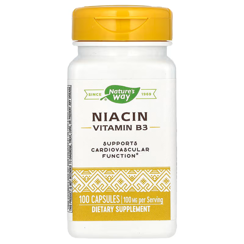 Nature's Way Niacin Flush Vitamin B3 100 mg 100 Caps