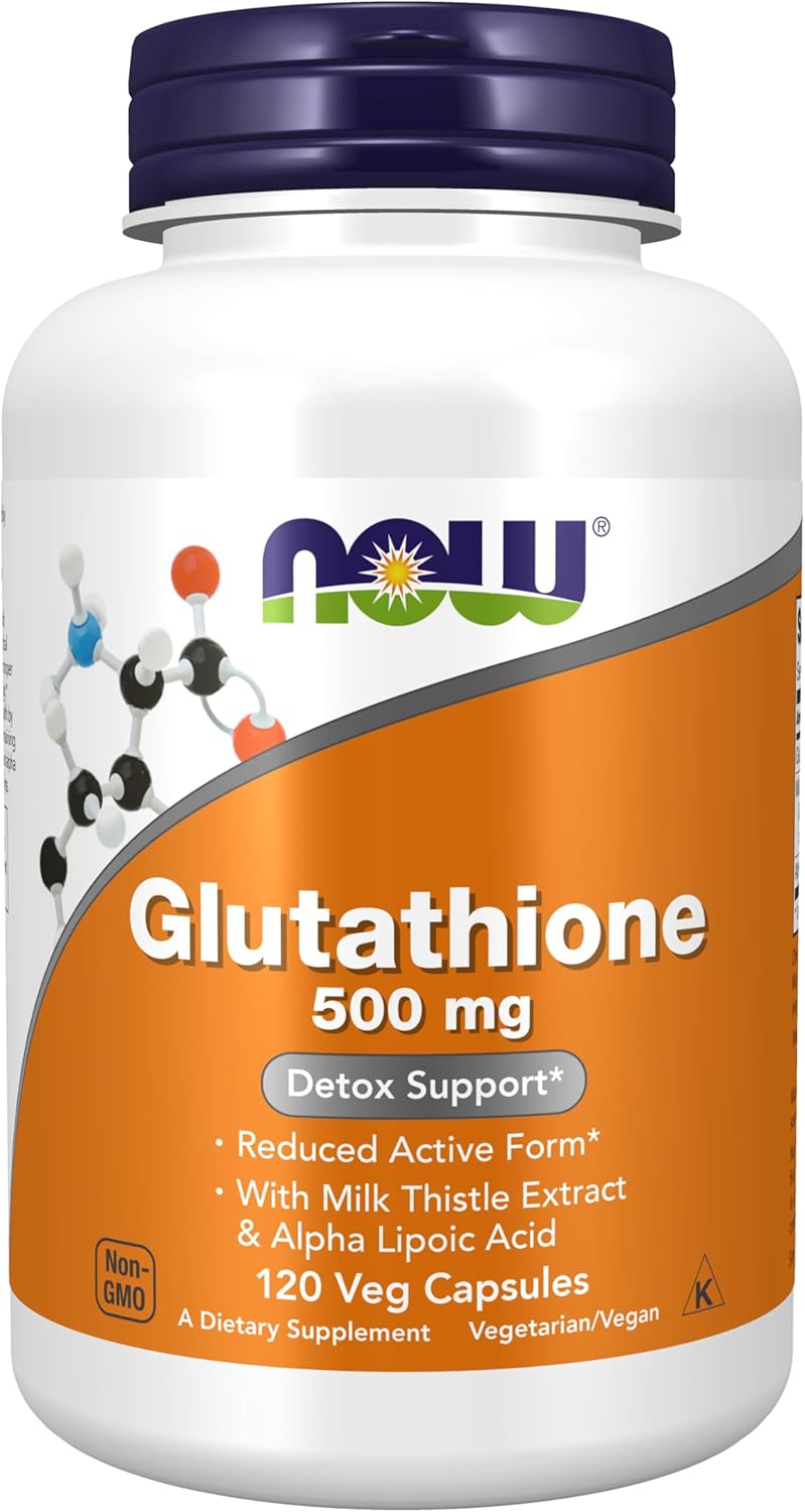 Now Foods Glutathione 500 mg with Milk Thistle Extract & Alpha Lipoic Acid 120 Veg Caps