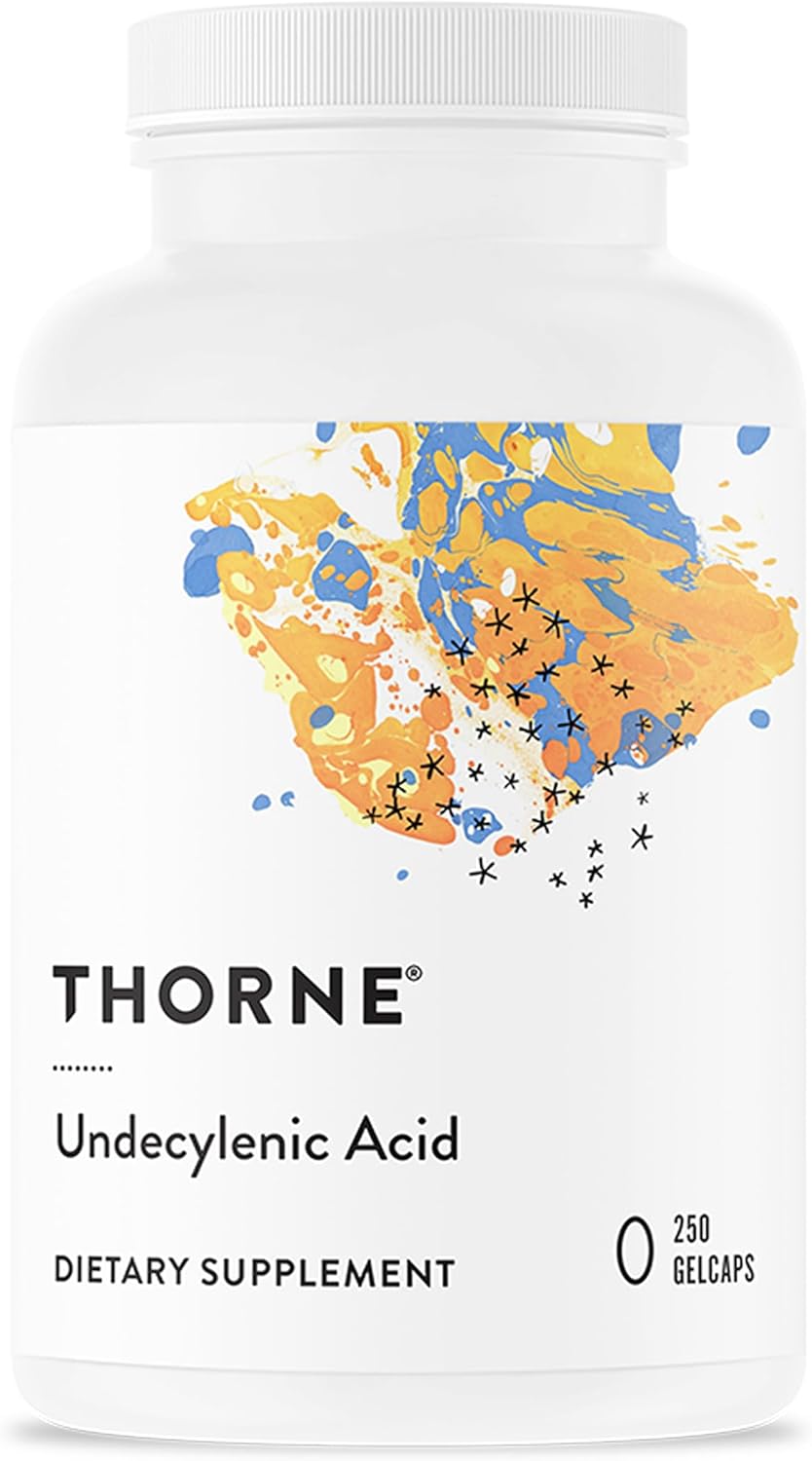 THORNE Undecylenic Acid 250 mg Healthy Balance of Gut & Vaginal Flora 250 Gelcaps - 50 Servings