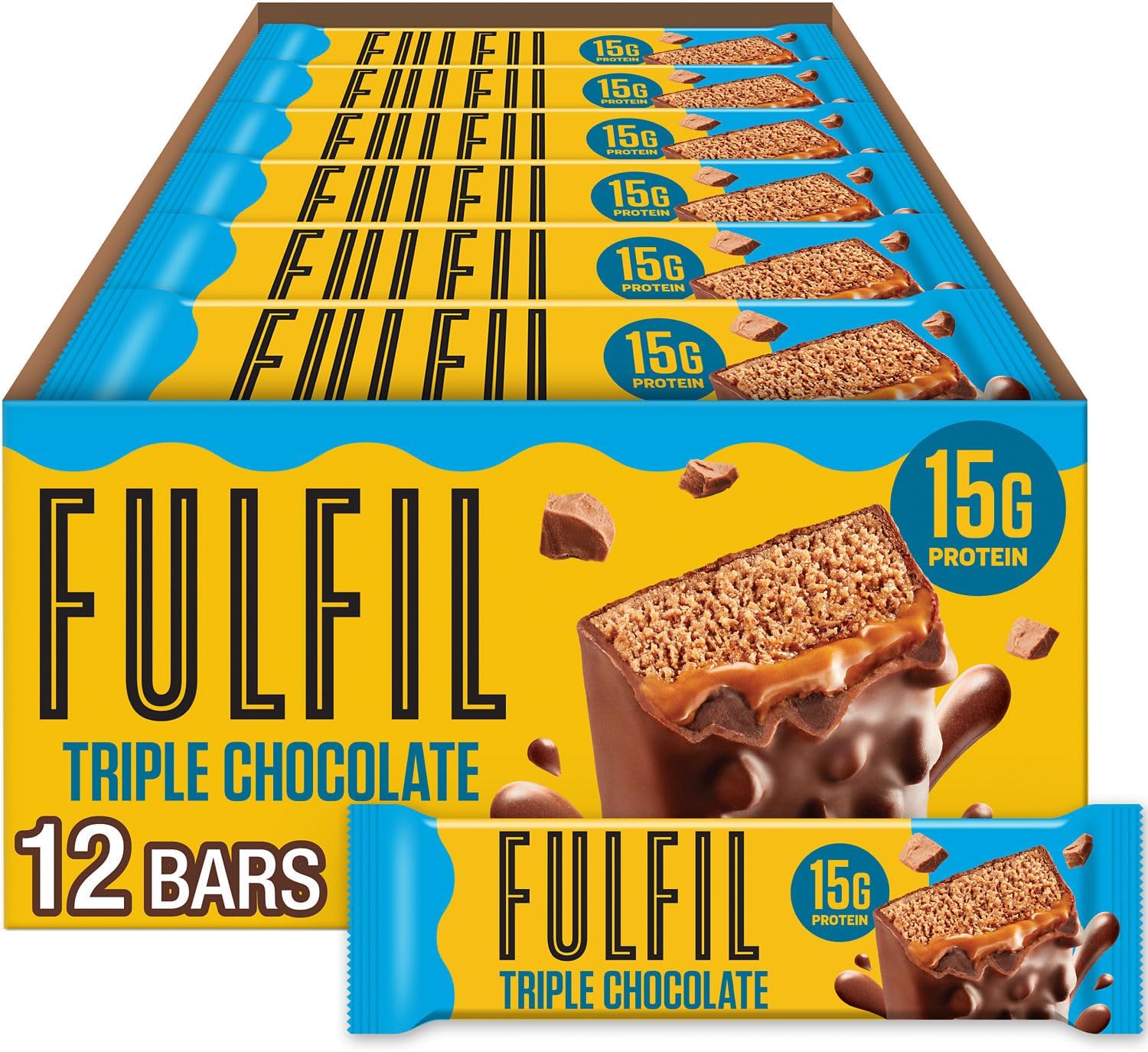 FULFIL Protein Snack Bars 12 x 40 gr Flavored Whey Protein Bar 480 gram - KANADA MENŞEİ