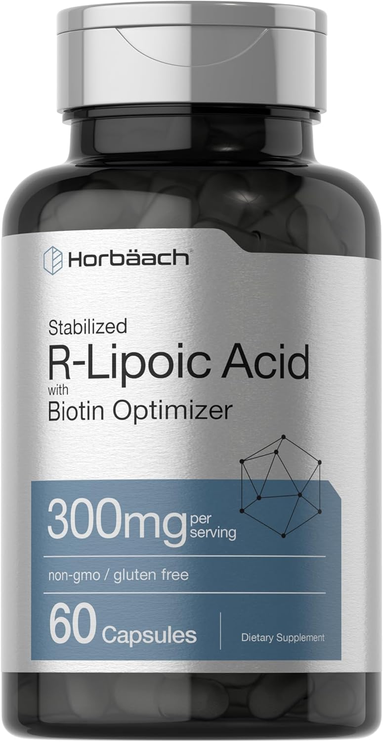 Horbäach Stabilized R-Lipoic Acid Biotin Optimizer Na-RALA 300mg 60 Caps