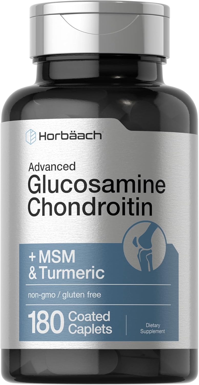 Horbäach Glucosamine Chondroitin Plus MSM & Turmeric 180 Coated Caplets