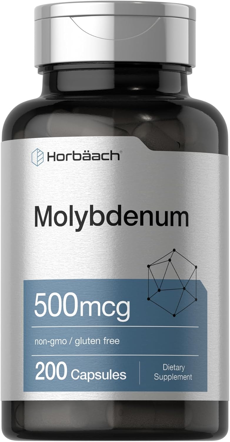 Horbaach Molybdenum Amino Acid Chelate 500mcg 200 Caps