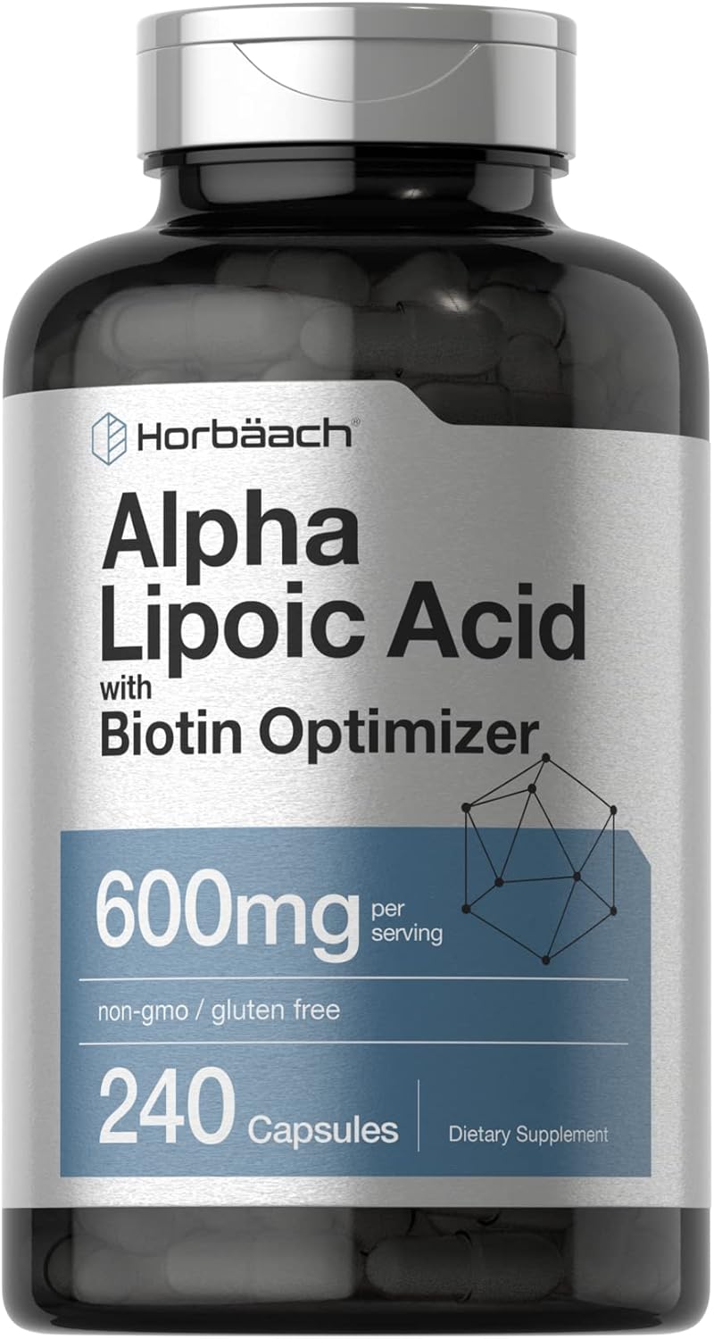Horbäach Stabilized Alpha Lipoic Acid with Biotin Optimizer 600mg 240 Caps