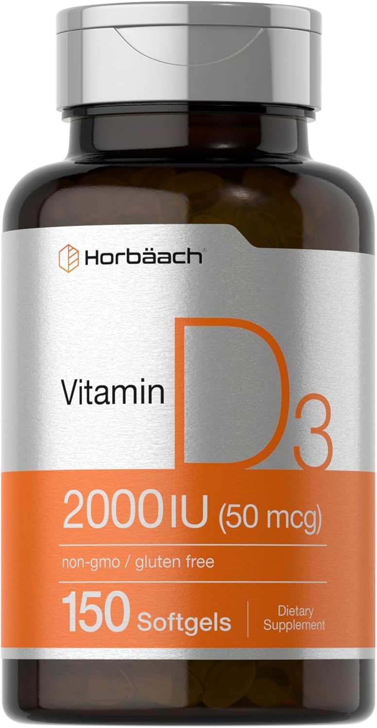 Horbaach Vitamin D3 2000IU Cholecalciferol 150 Softgels