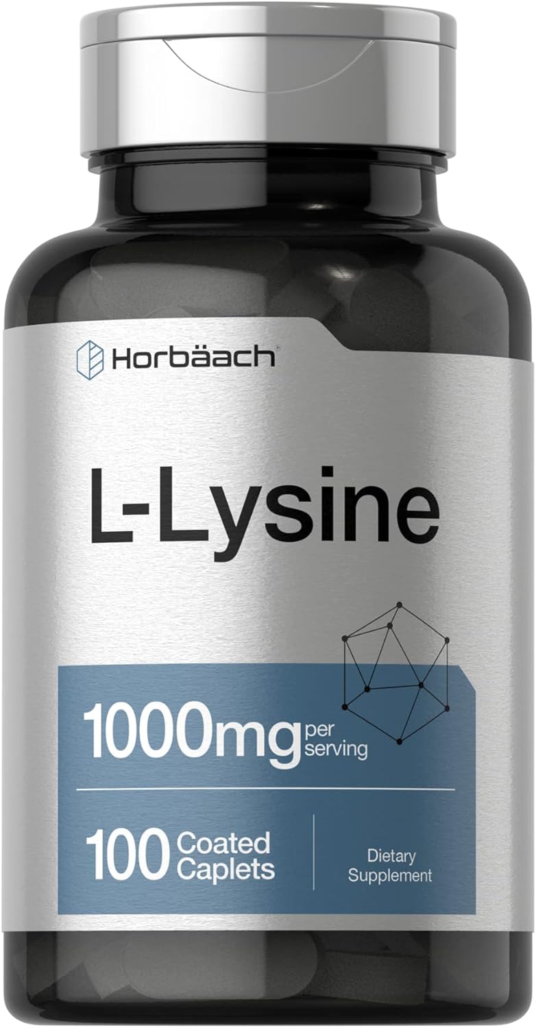 Horbäach L-Lysine Lizin 1000mg Essential Amino Acid 100 Tablet