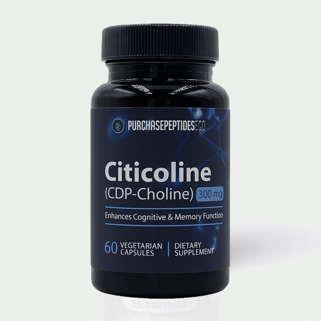 Purchasepeptideseco Citicoline CDP Choline Cognitive Memory 300 mg 60 Caps