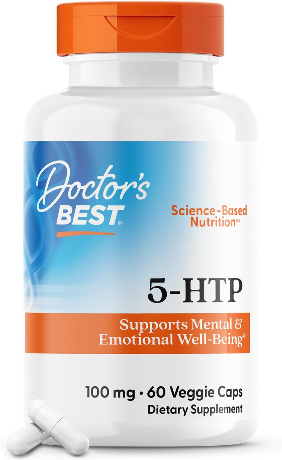 Doctors Best 5-HTP tryptophan Supports Mental & Emotional Well-Being 60 Veggie Caps