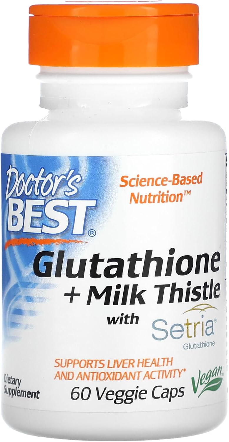 Doctor's Best Glutathione + Milk Thistle Supports Liver & Antioxidant 60 Caps