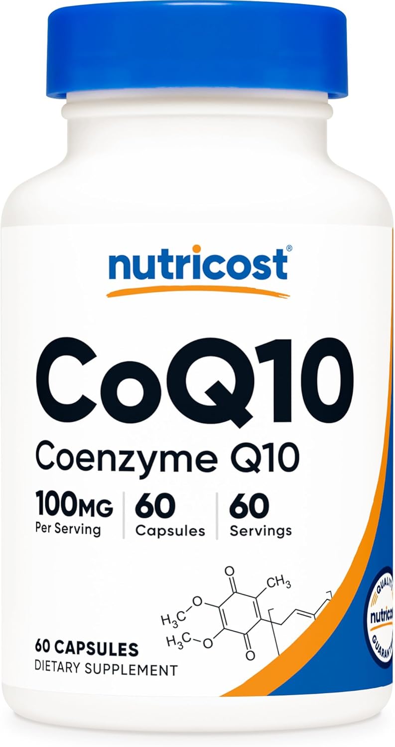 Nutricost CoQ10 Coenzyme Q10 Ubiquinone 100mg 60 Vegetarian Caps