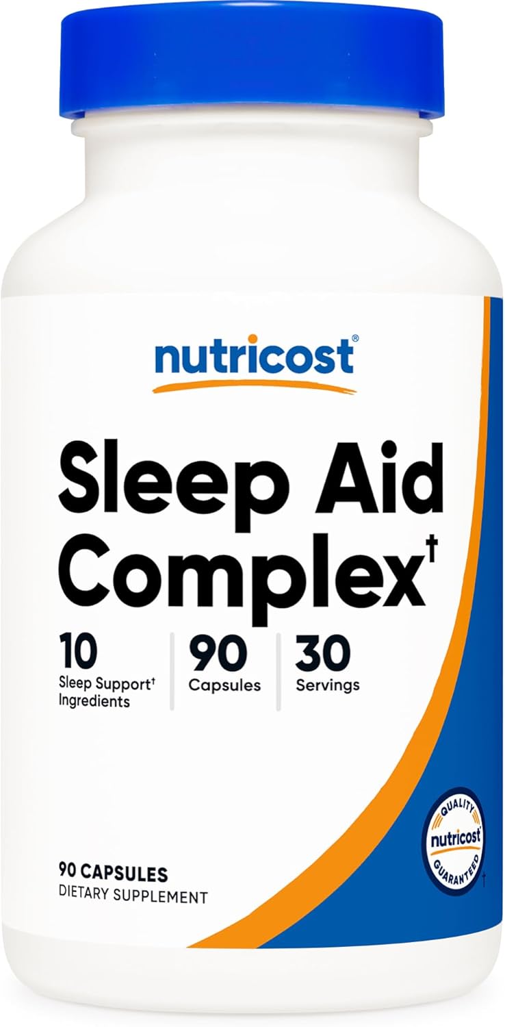 Nutricost Sleep Aid Complex 1330mg 90 Caps Valerian Extract , Gaba , Melatonin , Zinc