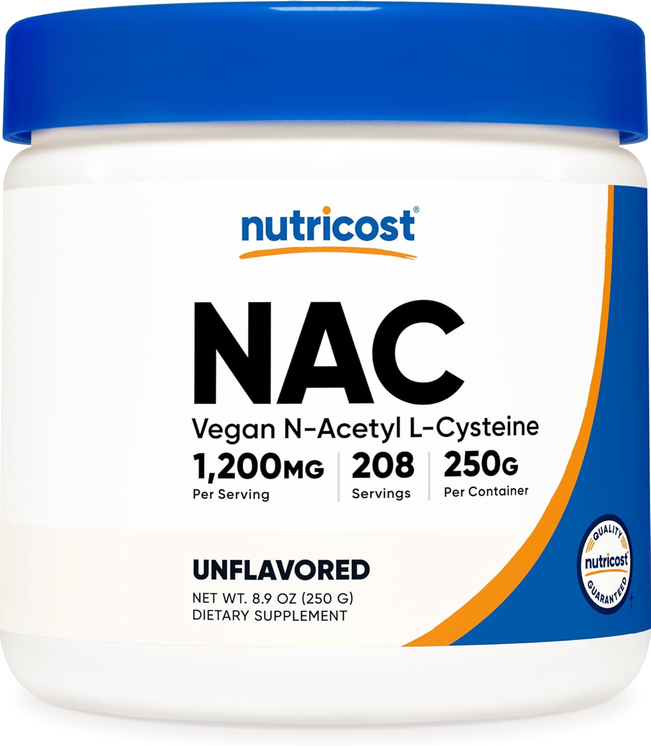 Nutricost N-Acetyl L-Cysteine NAC Powder 250 Gram 208 Servis