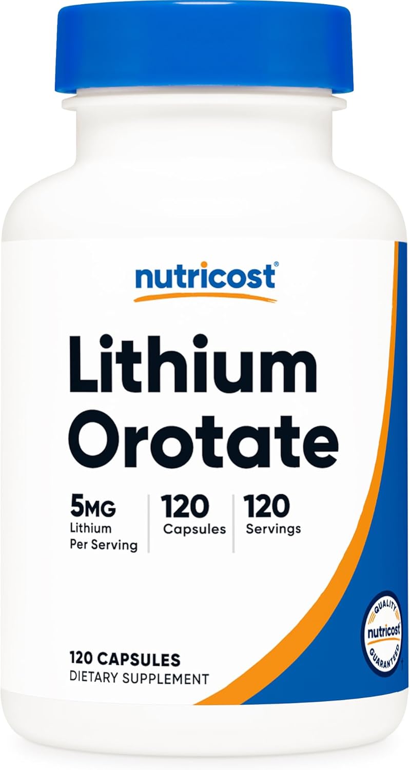 Nutricost Lithium Orotate Neuroprotective Effects Brain 5mg 120 Caps