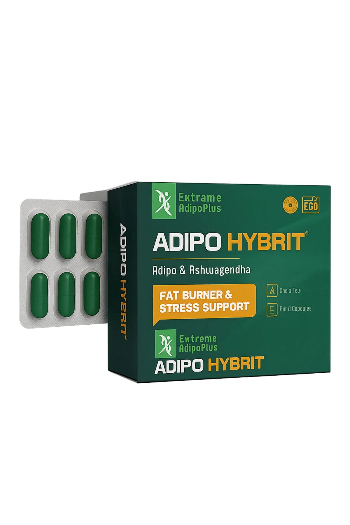 Adipo Extreme Plus Hybrıt Fat burner Stress Support Ashwagandha 30 Kapsül