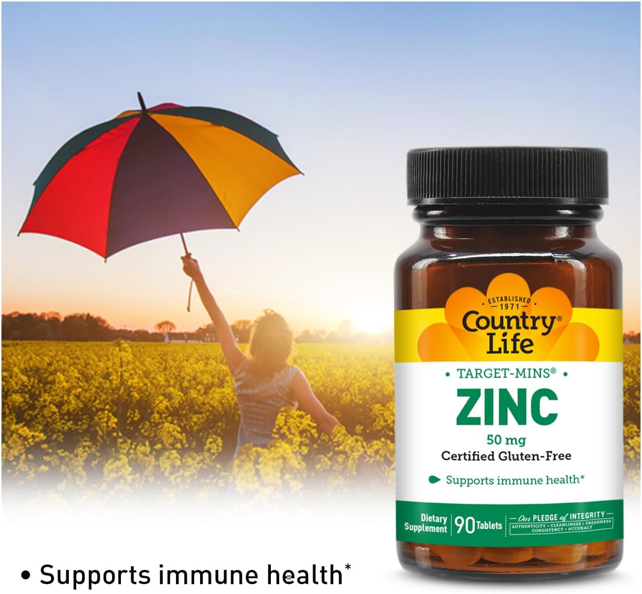 Country Life Target-Mins Zinc  50 mg 90 Tablet