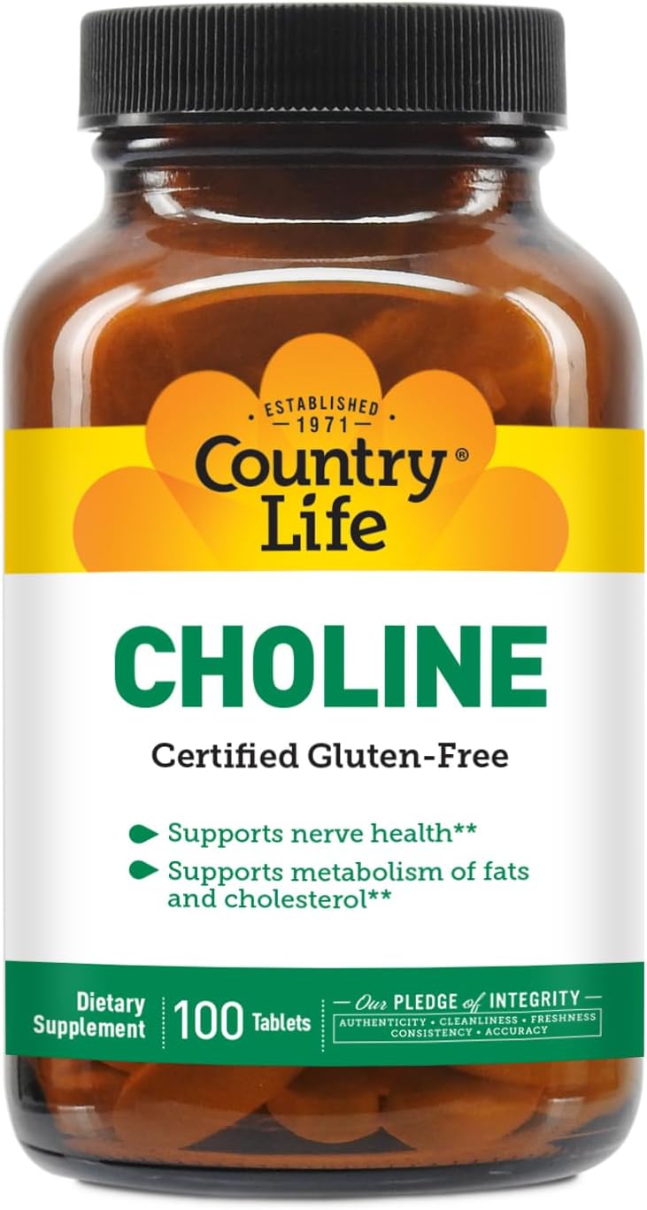 Country Life Choline Nerve Health 266 mg 100 Tablet