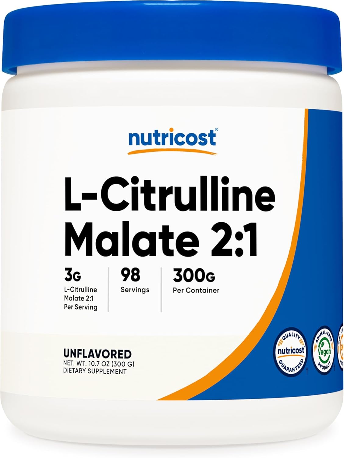 Nutricost L-Citrulline Malate 2:1 Powder 300 Grams 98 Servis