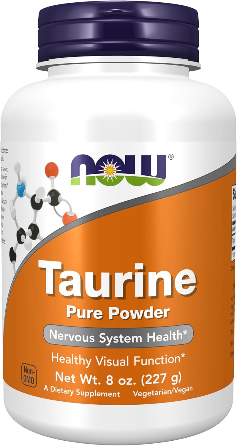 NOW Foods Taurine Pure Powder Nervous System Health Amino Acid 1000 mg 227 Gram