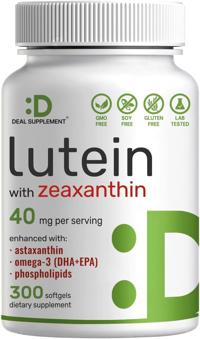 Deal Supplement Lutein and Zeaxanthin 40mg 300 Softgels