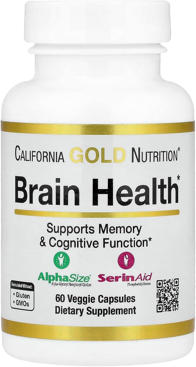 California Gold Nutrition Brain Health  60 Veggie Caps