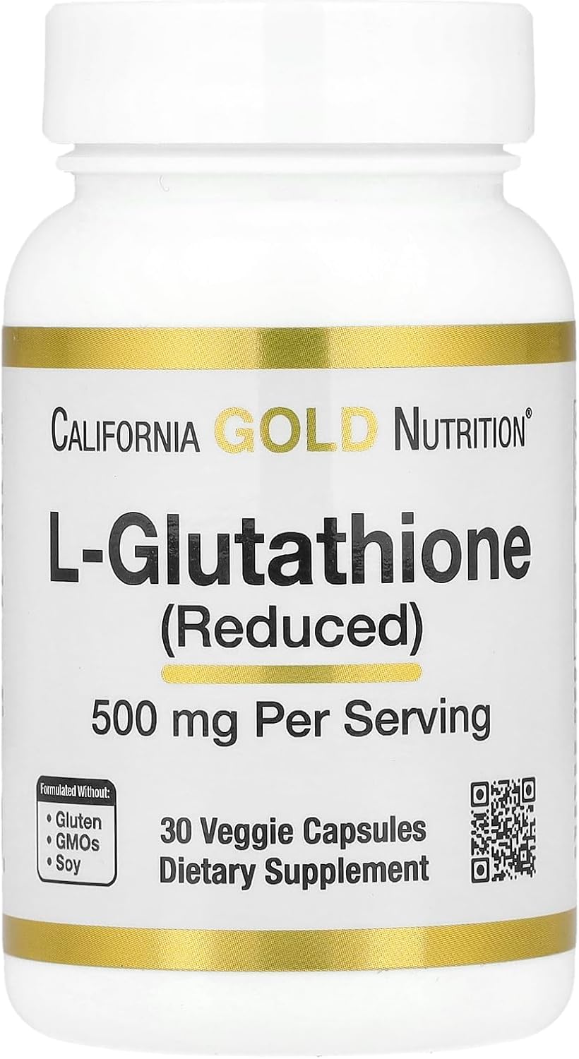 California Gold Nutrition L-Glutathione Glutatyon 500 Mg 30 Caps