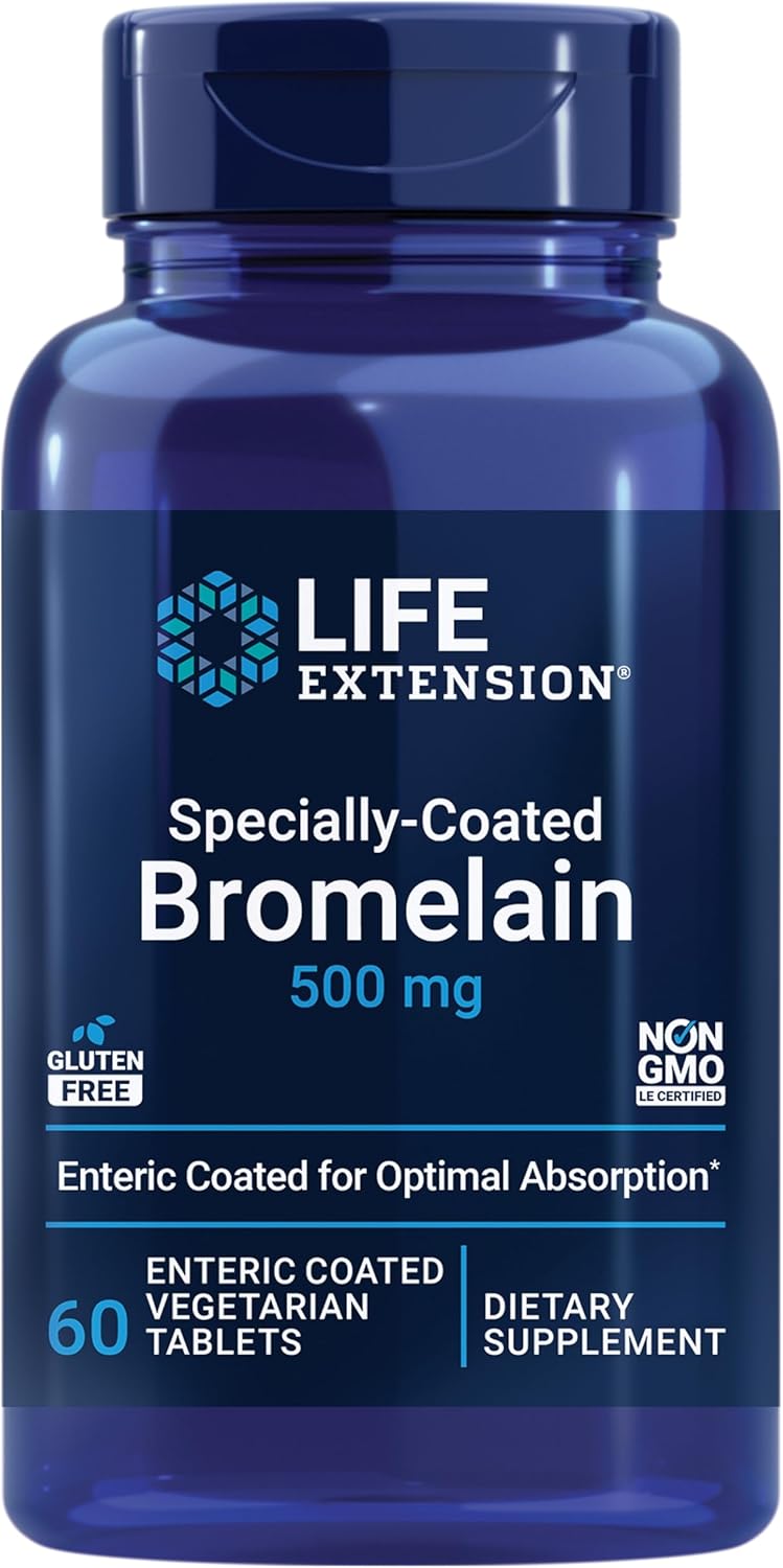 Life Extension Bromelain Pineapple Extract Digestive Enzymes Joint Health Comfort 500 Mg 60 Caps