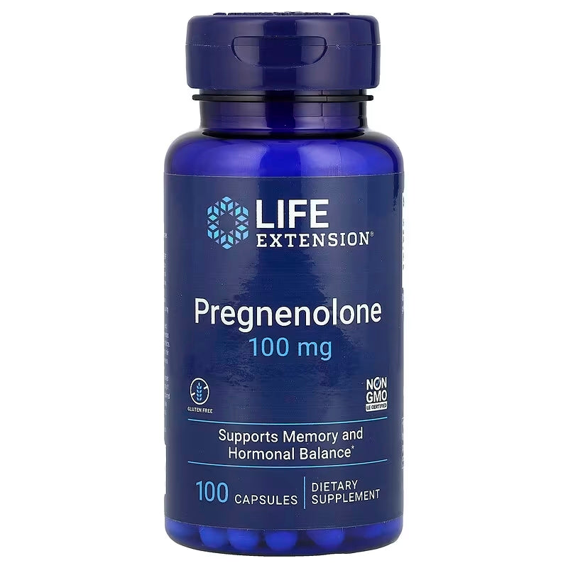 Life Extension Pregnenolone 100 mg Memory Focus Cognitive 100 Caps
