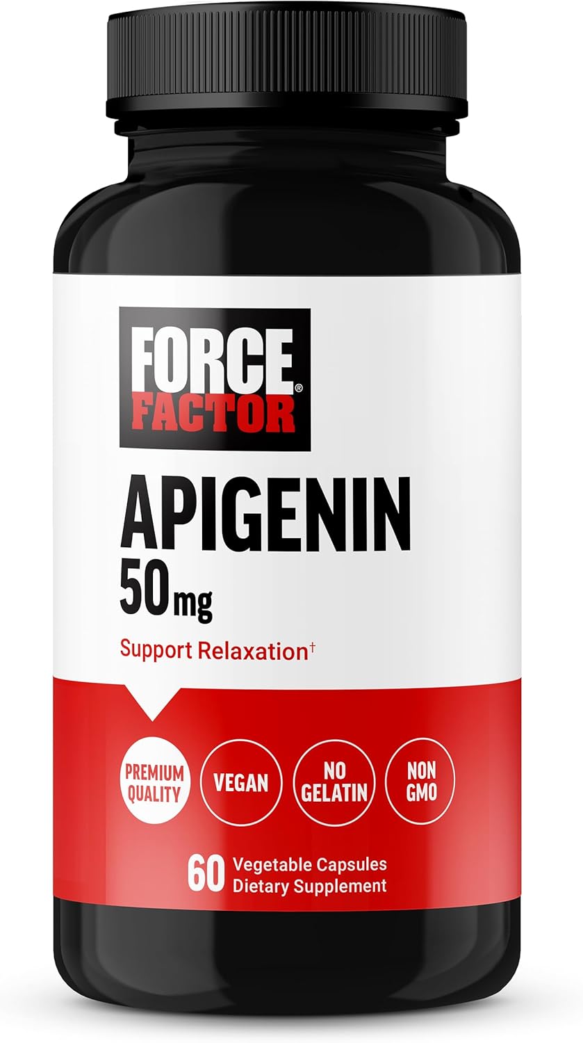 FORCE FACTOR Apigenin Prostate Health Stress Support  Antioxidant 50mg 60 Caps