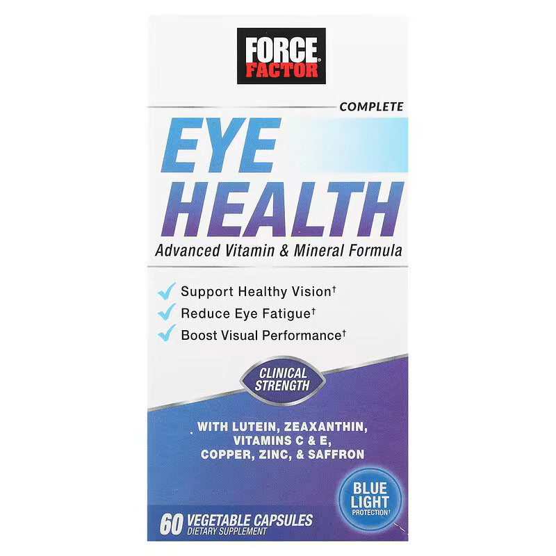 Force Factor Eye Health Lutein Zeaxanthin Saffron Copper 60 Vegetable Caps