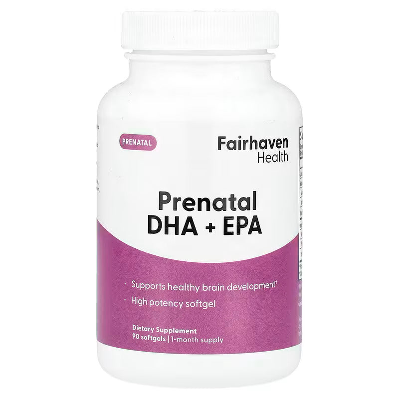 Fairhaven Health Fish Oil Healthy Pregnancy EPA DHA Omega 3 Brain Eye Heart 90 Softgels