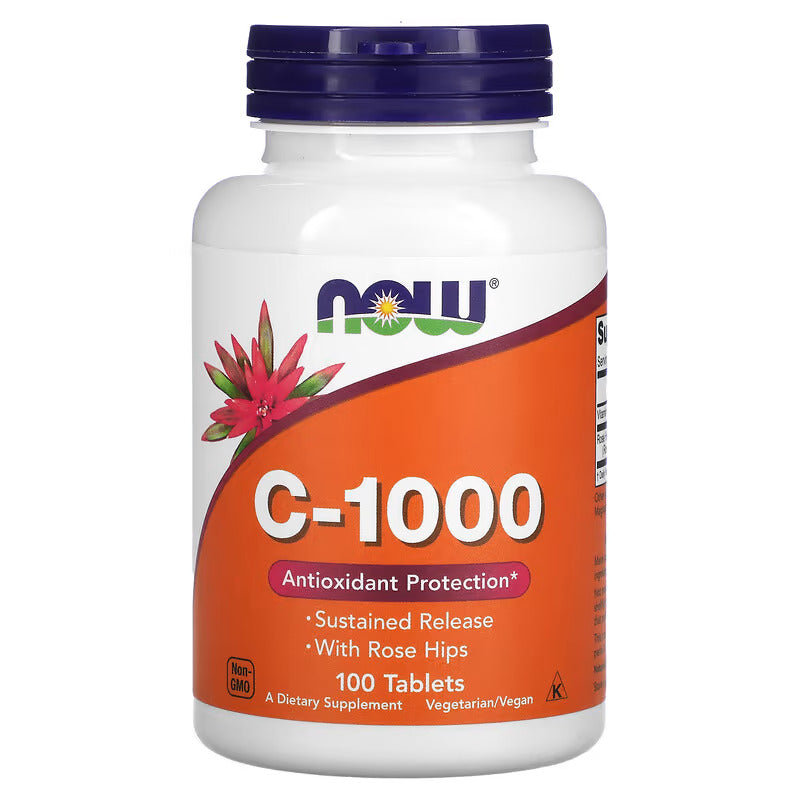 NOW Foods C-1000 Ascorbic Acid Rose Hips Kuşburnu 100 Tablet