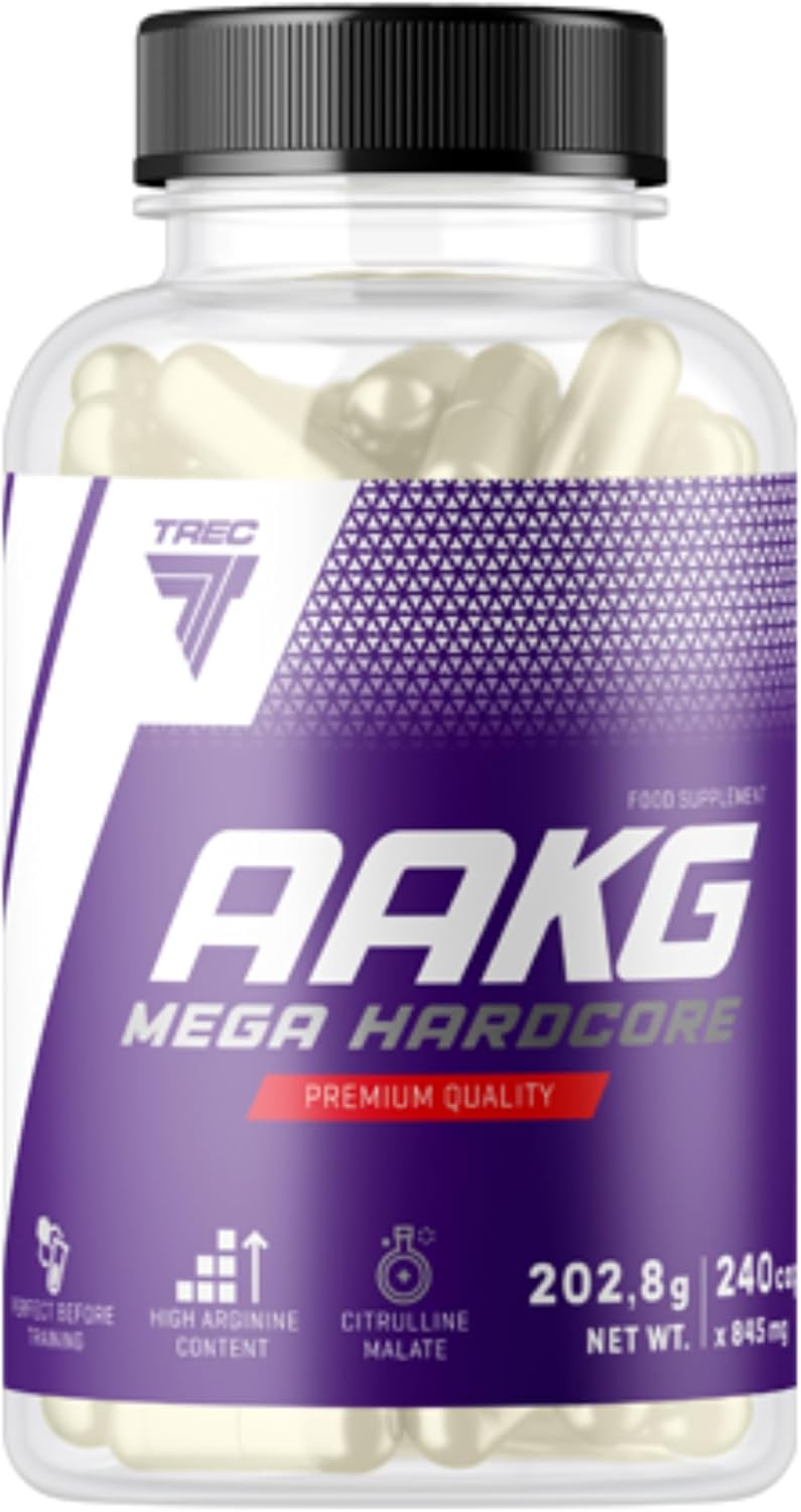 TREC Nutrition AAKG Nitric Oxide L-Arginine L-Citrulline Pump 240 Caps