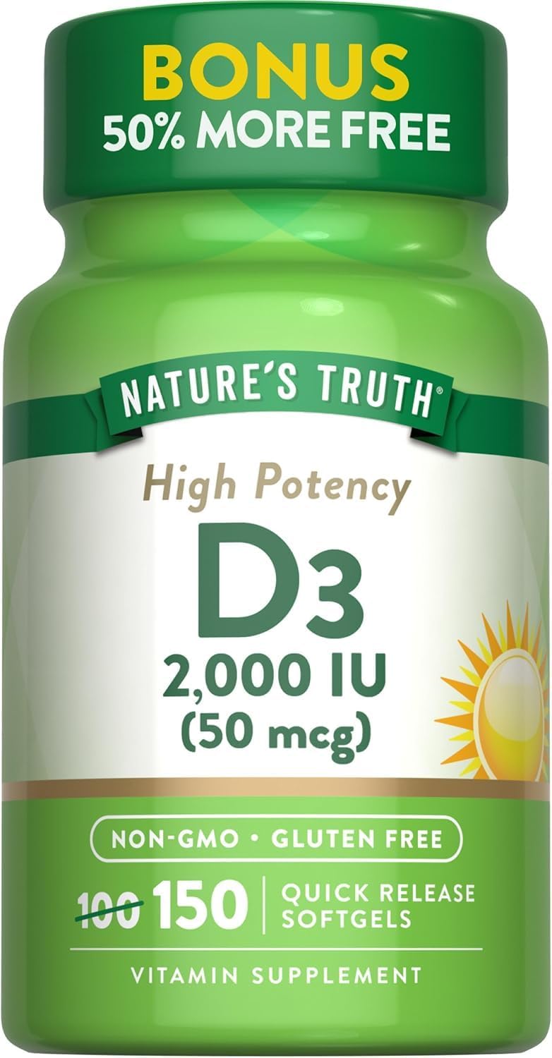 Nature's Truth Vitamin D3 2000 IU 130 Softgels
